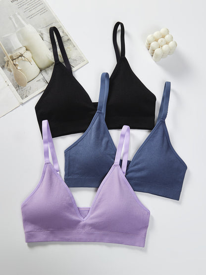 Triangle Cup Sports Bra without Steel Ring