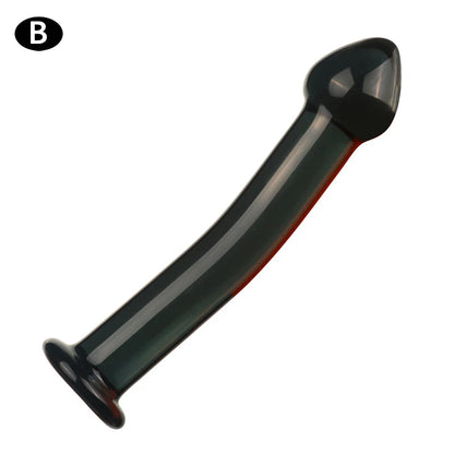 Glass anal dildo butt plug g-spot stimulator