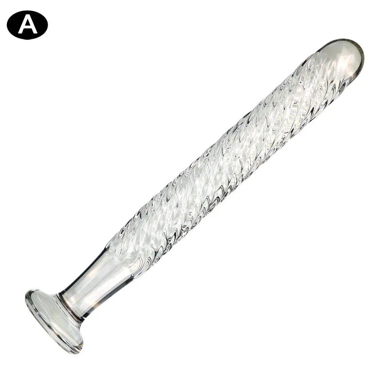 Glass anal dildo butt plug g-spot stimulator