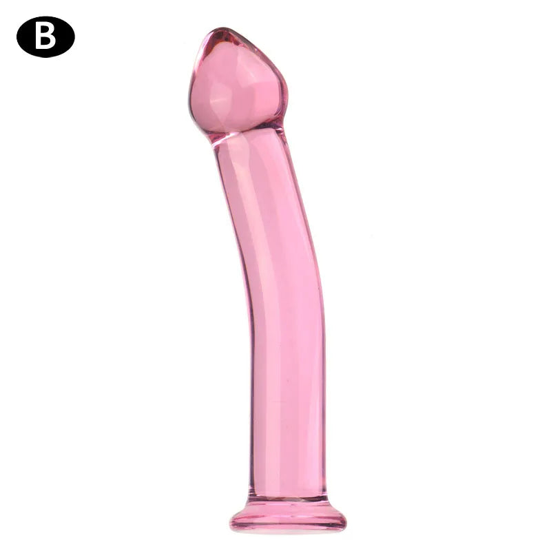 Glass anal dildo butt plug g-spot stimulator