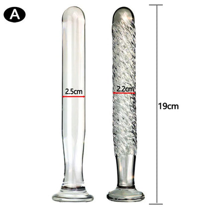 Glass anal dildo butt plug g-spot stimulator