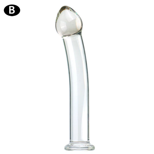 Glass anal dildo butt plug g-spot stimulator