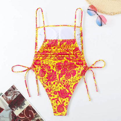 Maillot de bain une pièce à imprimé floral