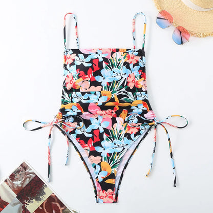 Maillot de bain une pièce à imprimé floral