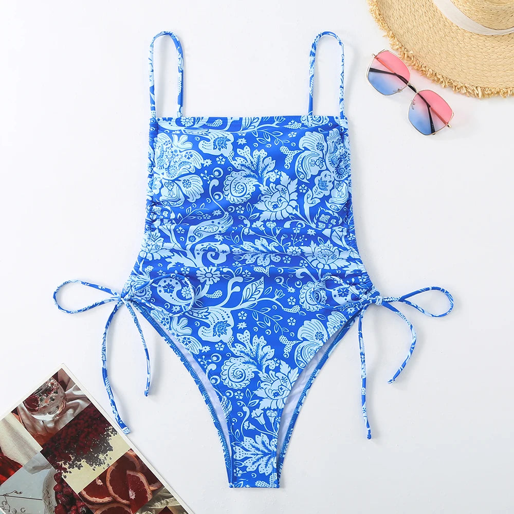 Maillot de bain une pièce à imprimé floral