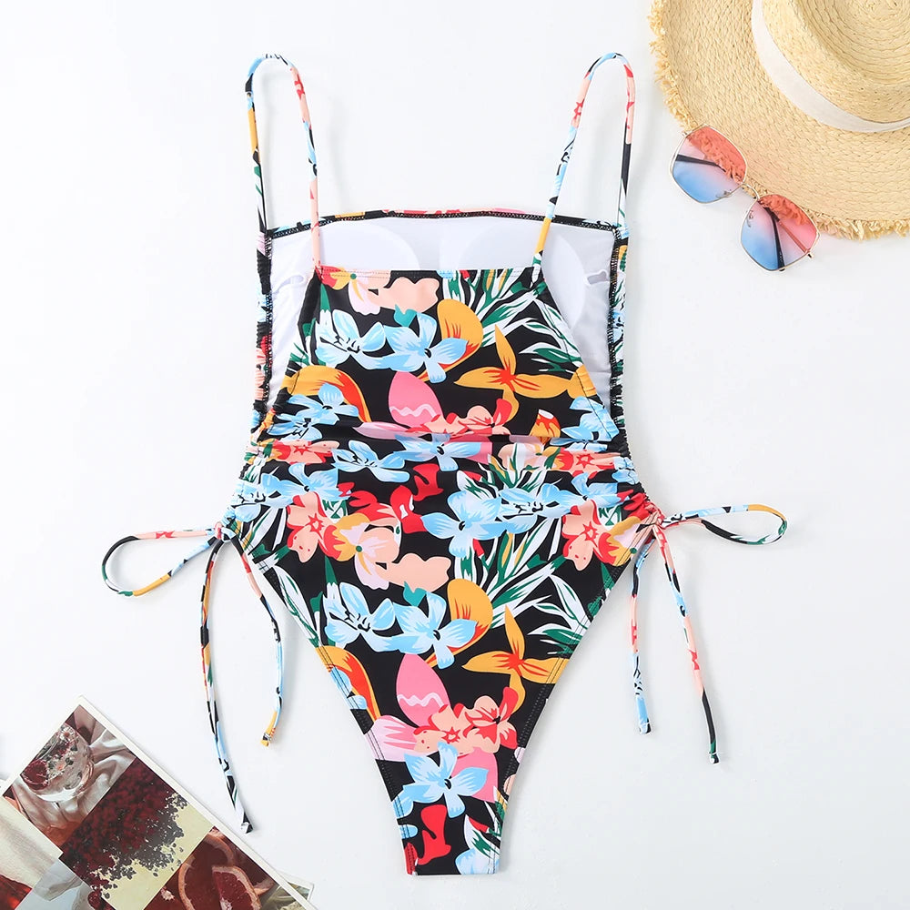 Maillot de bain une pièce à imprimé floral