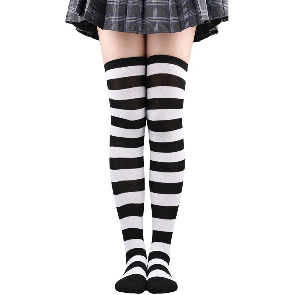 Over-Knee Colorful Striped Stockings