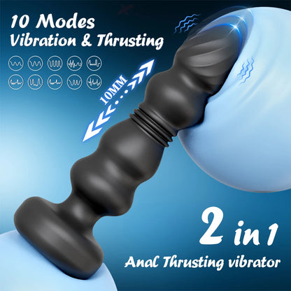 Thrusting Vibrating Anal Plug