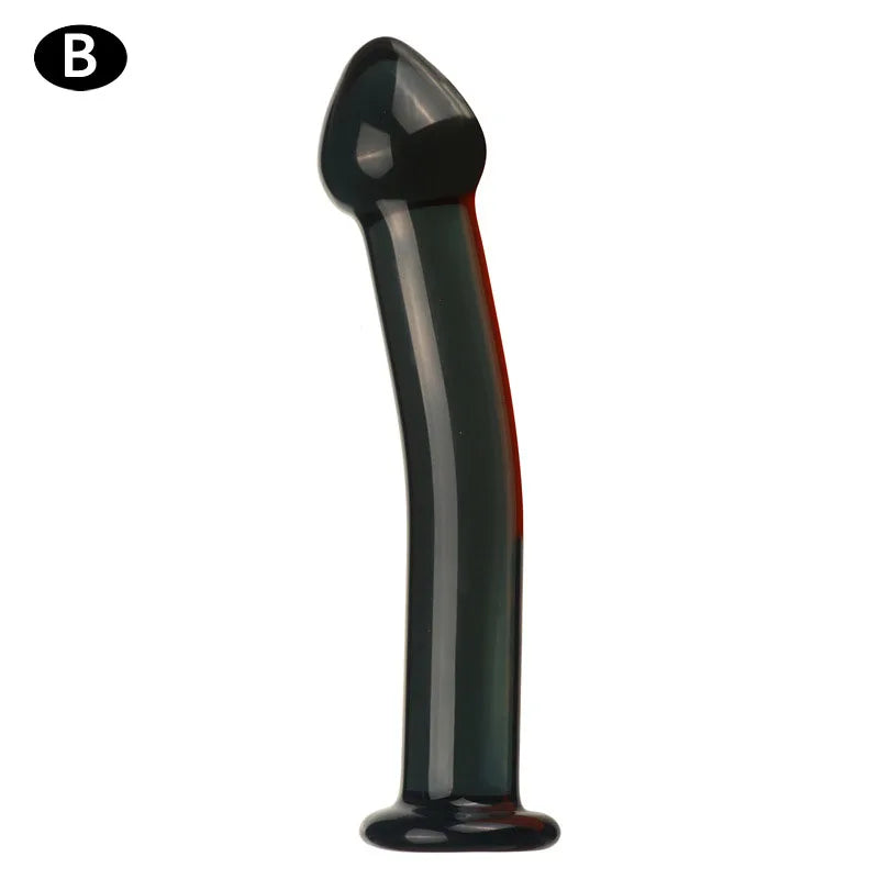 Glass anal dildo butt plug g-spot stimulator