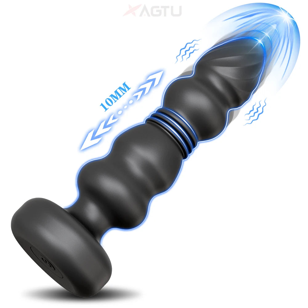 Thrusting Vibrating Anal Plug