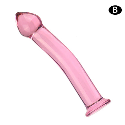 Glass anal dildo butt plug g-spot stimulator