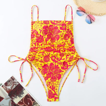 Maillot de bain une pièce à imprimé floral