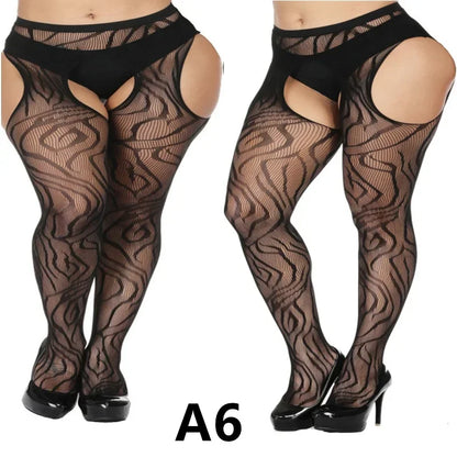 Lace Top Plus Size Knee Thigh High Socks