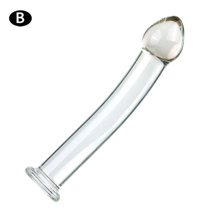 Glass anal dildo butt plug g-spot stimulator