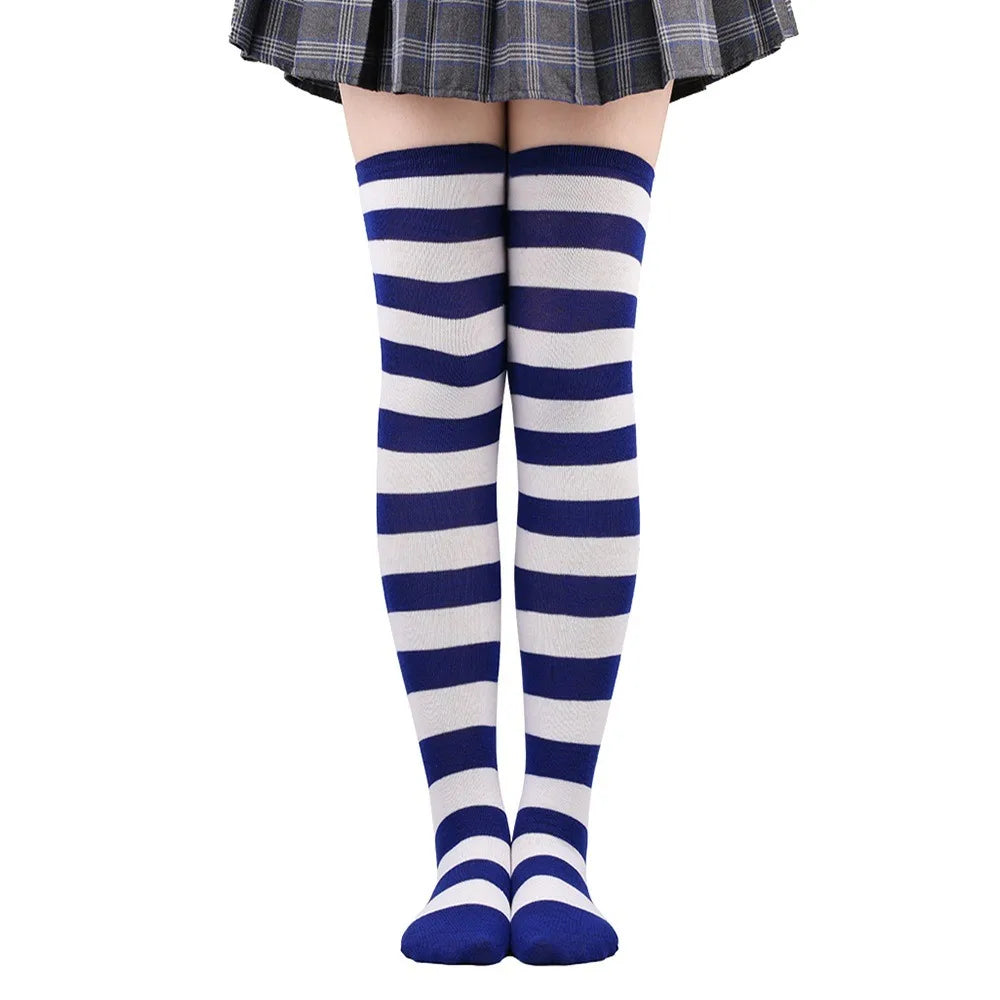 Over-Knee Colorful Striped Stockings