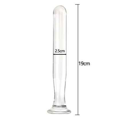 Glass anal dildo butt plug g-spot stimulator