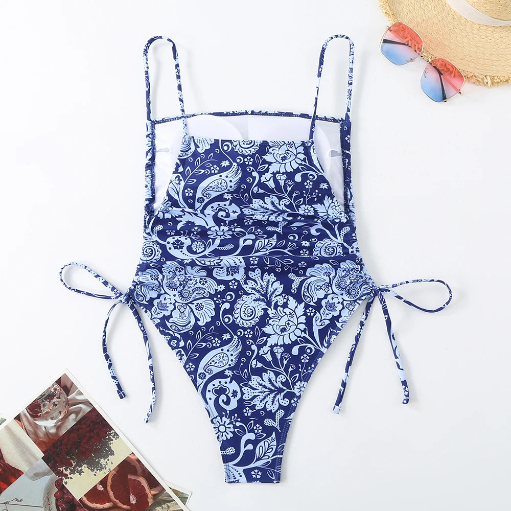 Maillot de bain une pièce à imprimé floral