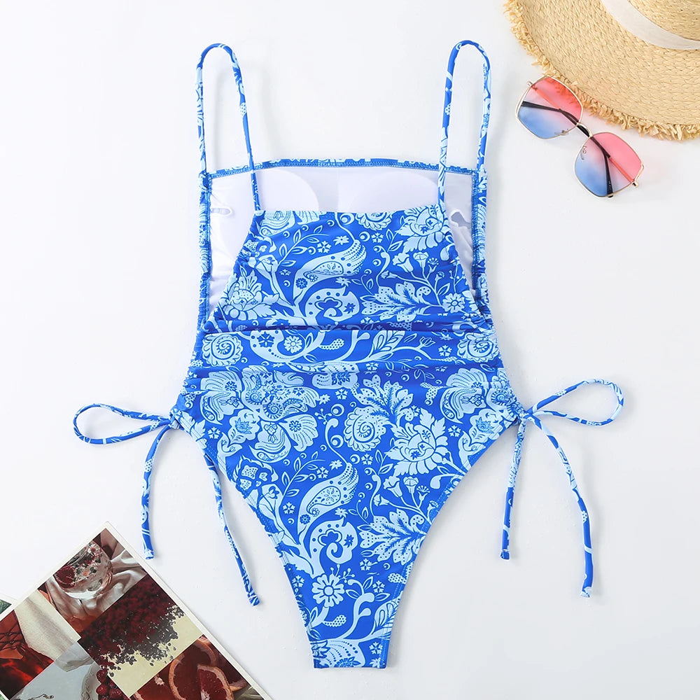 Maillot de bain une pièce à imprimé floral