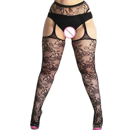 Lace Top Plus Size Knee Thigh High Socks