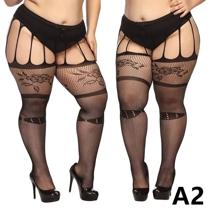 Lace Top Plus Size Knee Thigh High Socks