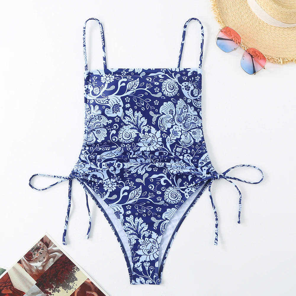 Maillot de bain une pièce à imprimé floral