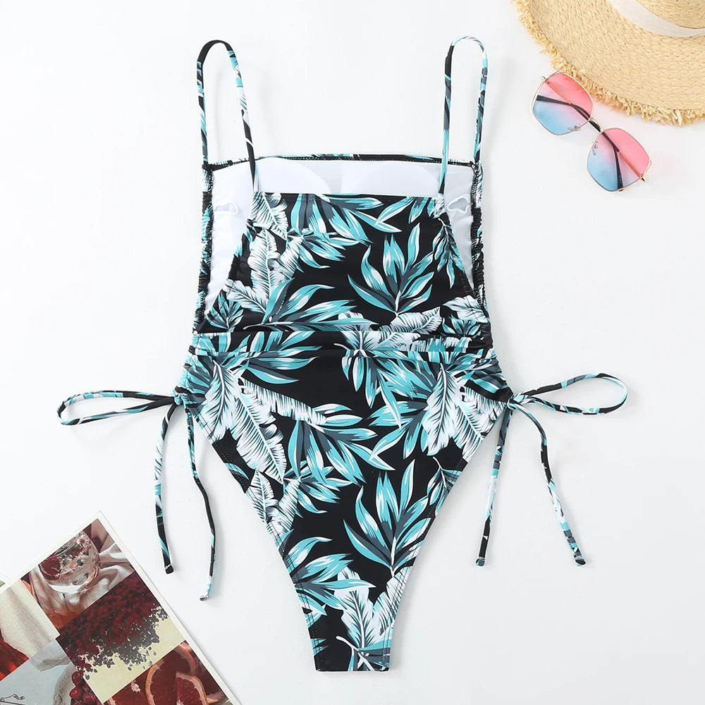 Maillot de bain une pièce à imprimé floral