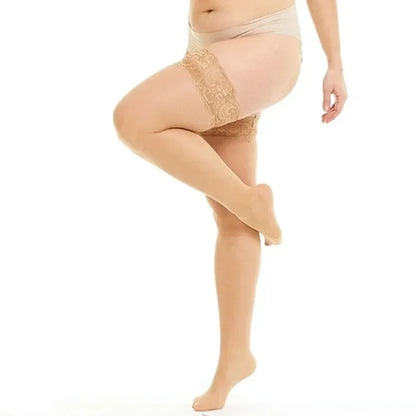 Lace Top Plus Size Knee Thigh High Socks